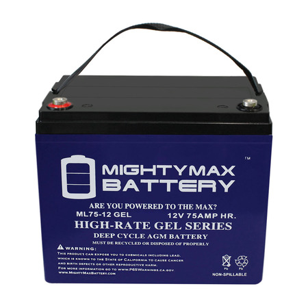 Mighty Max Battery 12V 75AH GEL Battery Replacement for Interstate 24M-XHD ML75-12GEL378